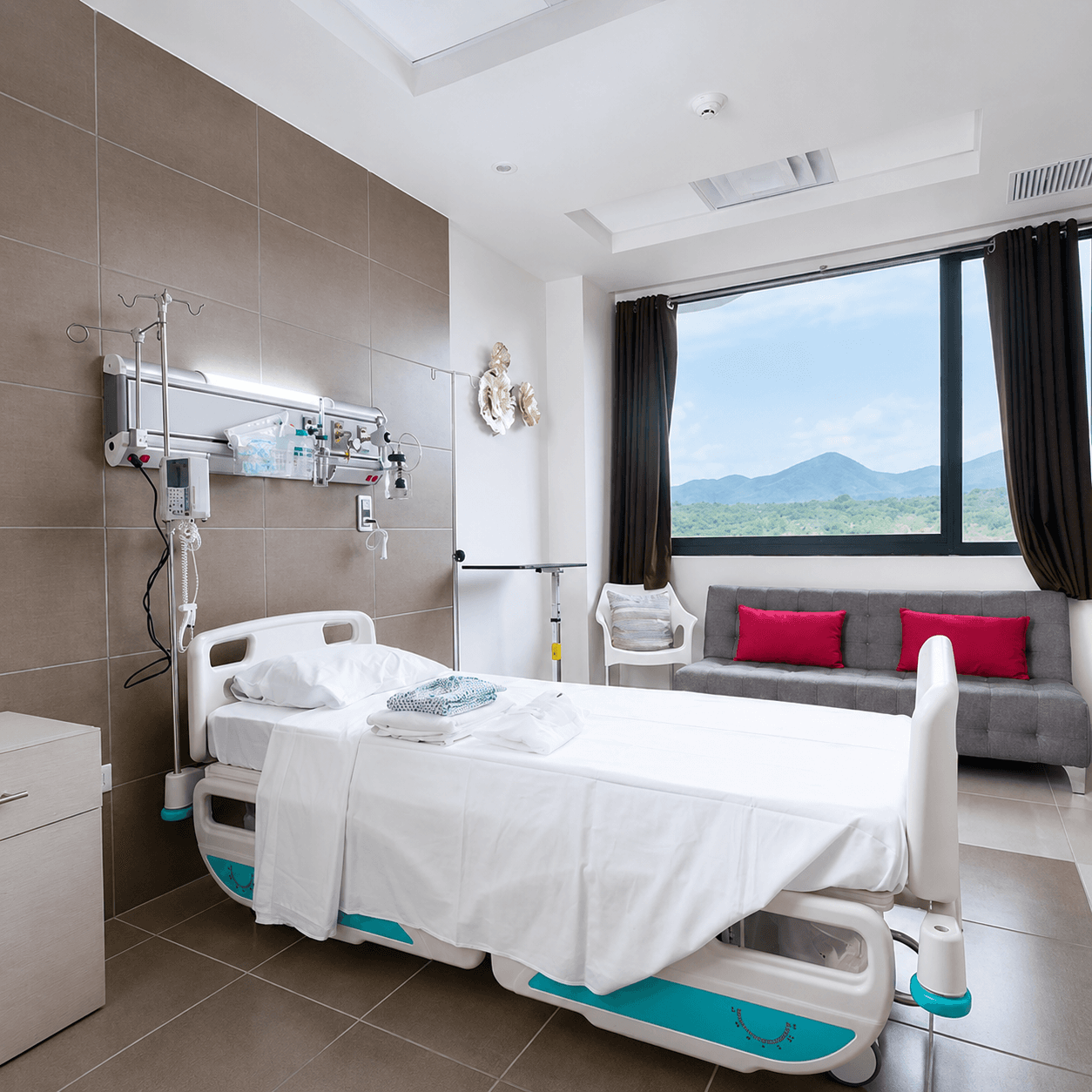 Habitación de hospitalización retocada de Santa Fe