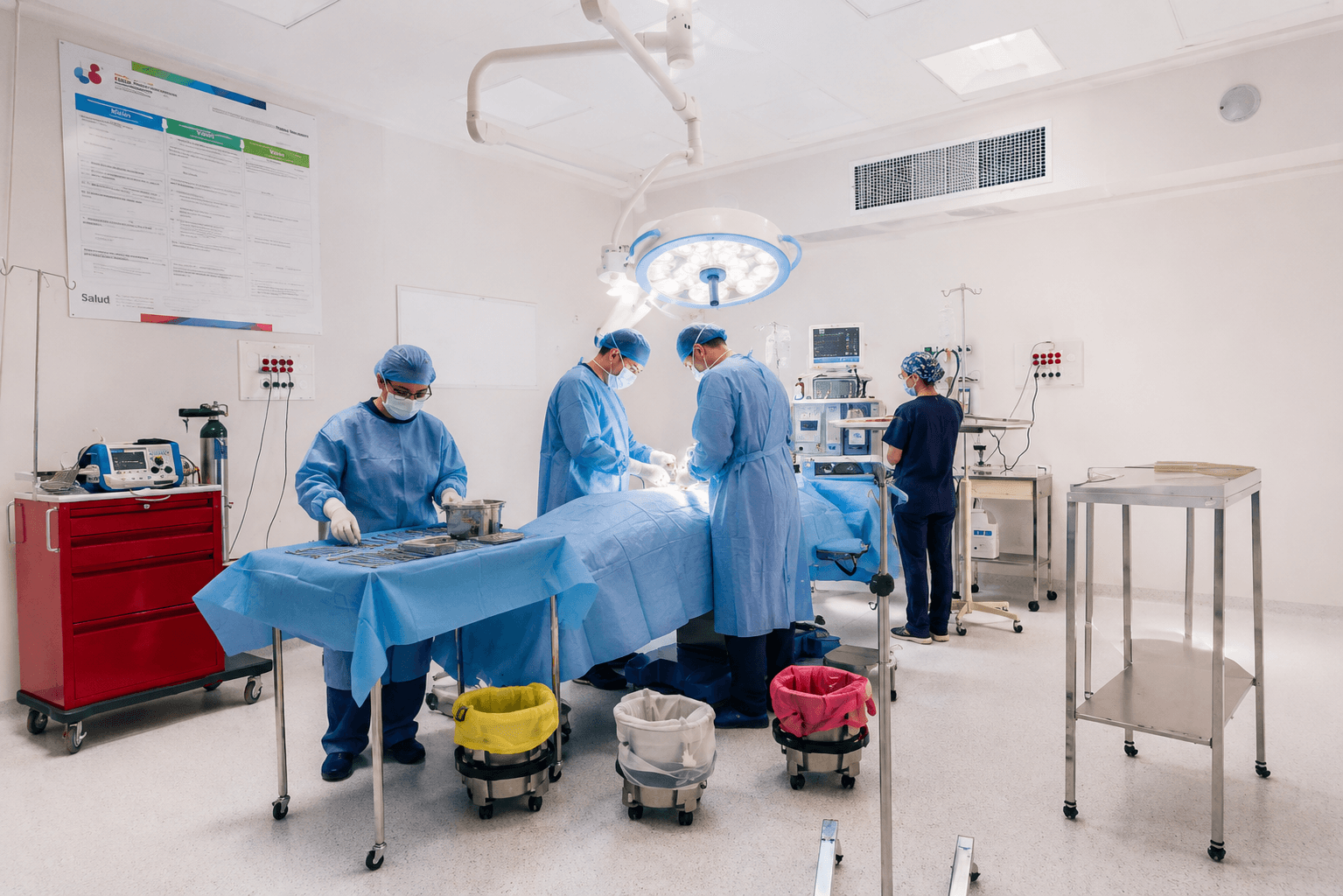 Equipo quirúrgico de Clínica Santa Fe en quirófano
